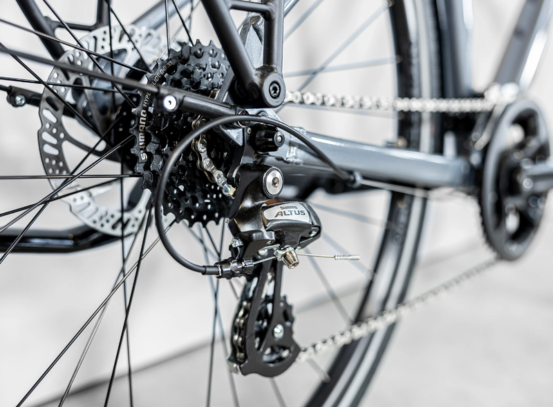 Trek Verve 1 Equipped Lowstep Hybrid Bike 2023 in Galactic Grey-5